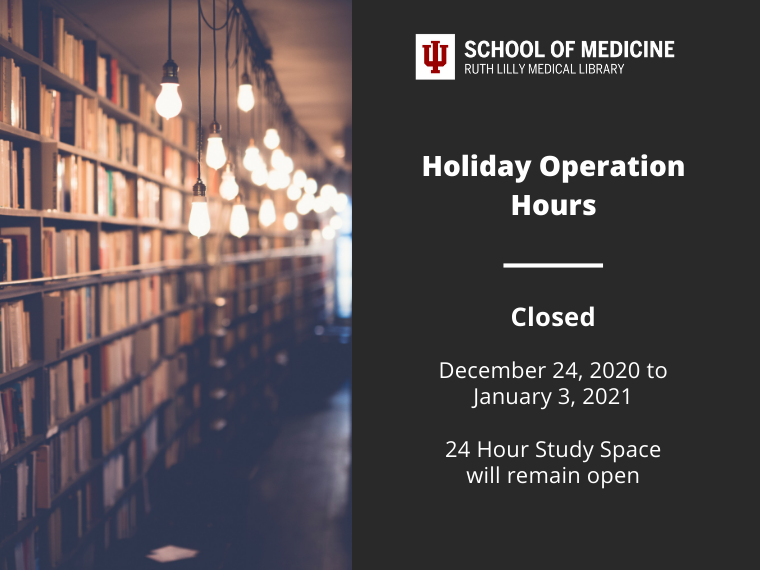 An image showing library holiday operation hours